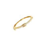 18KT Diamond Bangle with Block Baguette Design