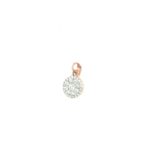 18K Rose Gold Round Diamond Pendant