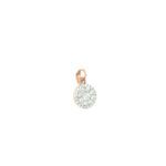 18K Rose Gold Round Diamond Pendant