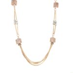 18K Rose Gold Classy bunch Chain with Rhodium Balls