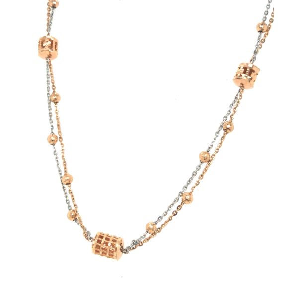 18K Rose Gold Fancy Filigree Premium Balls Dokiya Chain