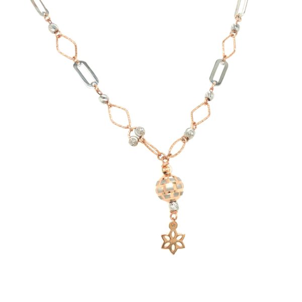 18K Dokiya Style Gold Chain with Rhodium Polish| Pachchigar Jewellers