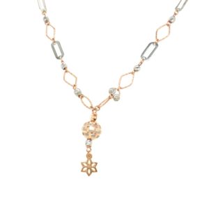 18K Dokiya Style Gold Chain with Rhodium Polish| Pachchigar Jewellers