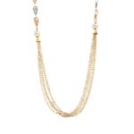 18K Rose Gold Fancy Bunch Chain with Balls Chain Texture