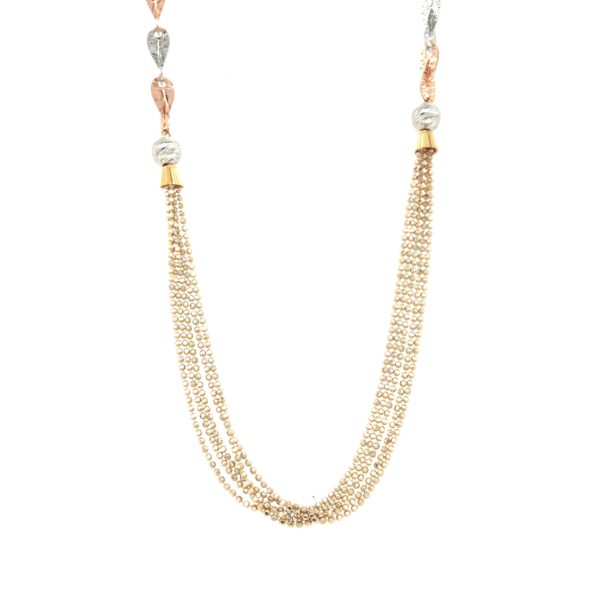 18K Rose Gold Fancy Bunch Chain with Balls Chain Texture