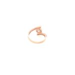 18k Rose Gold Open Ladies Ring with Blue Sapphire Fan Design