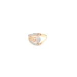 18KT Rose Gold American Diamond Classic Round Design Ring