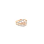 18KT Rose Gold American Diamond Classic Round Design Ring