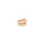 18k Rose Gold Wedding Ring Studded with Black Beads