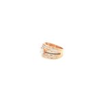 18k Rose Gold Wedding Ring Studded with Black Beads