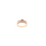 18k Rose Gold Ladies Ring with Single American Diamond