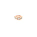 18k Rose Gold Fancy American Diamond Ladies Ring