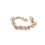 18K Rose Gold Bracelet with American Diamonds