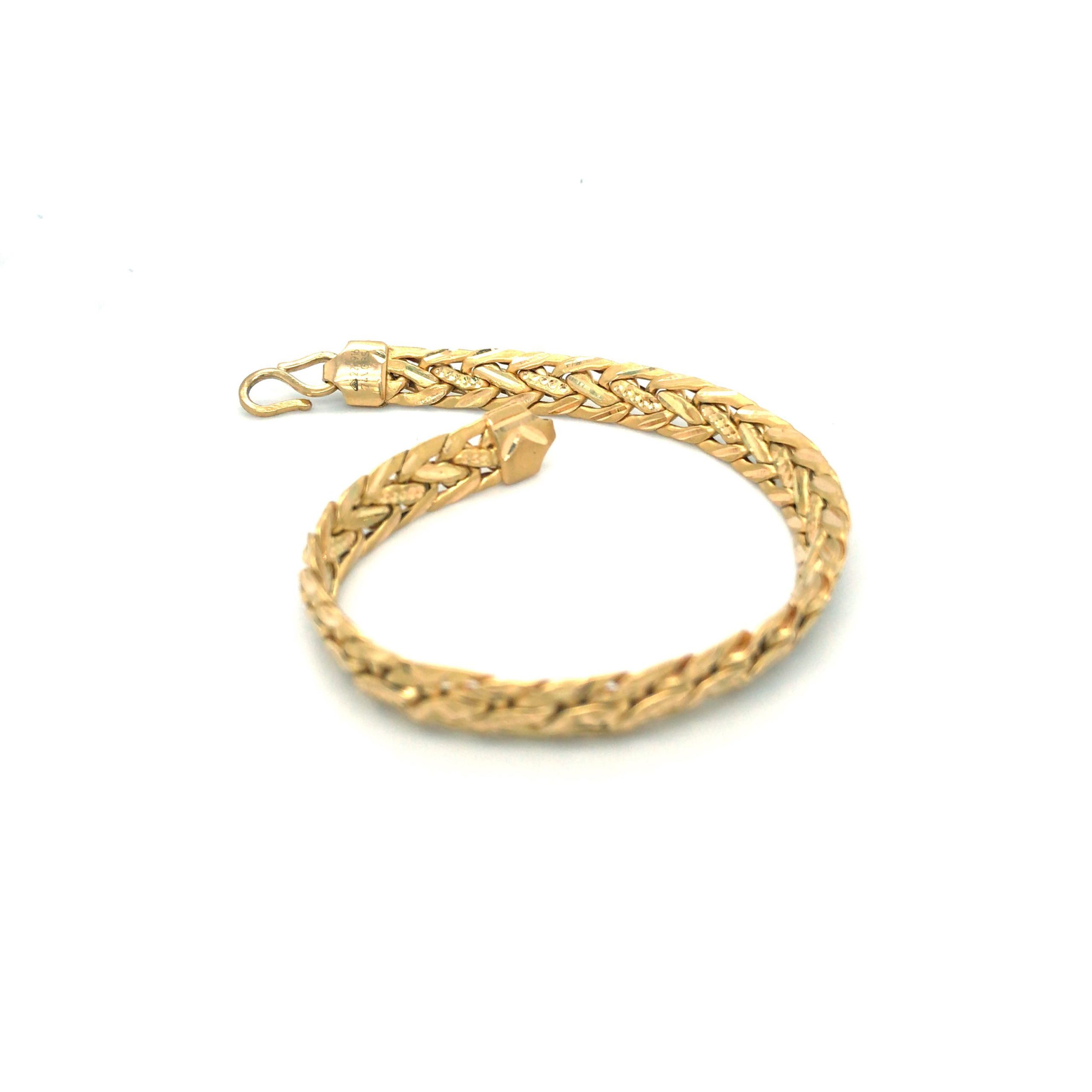 Simple Creative Fashionable Gold Bracelets Online | Yellow Gold | AJS  Making Charges Making Charges