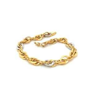 Om Rudraksha Men's Gold Bracelet