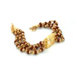 Om Rudraksha Men's Gold Bracelet