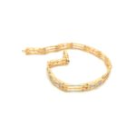 22K Yellow Gold Mens Bracelet adorned with American Diamonds