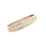 18KT Rose Gold Diamond Mens Bracelet