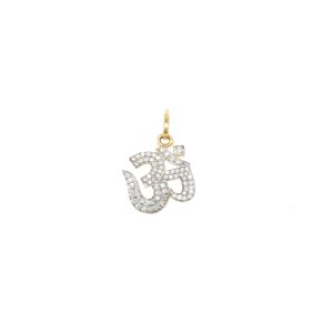 18KT Om Diamond Pendant: Symbol of Spirituality and Beauty