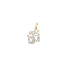 18KT Om Diamond Pendant: Symbol of Spirituality and Beauty
