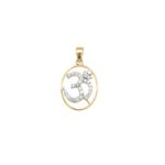 18KT Yellow Gold Om Diamond Pendant