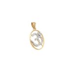 18KT Yellow Gold Om Diamond Pendant