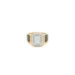 18K Yellow Gold Black Mino Diamond Ring