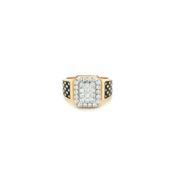 18K Rose Gold Black Mino Diamond Ring