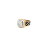 18K Yellow Gold Black Mino Diamond Ring