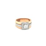 18KT Rose Gold Diamond Ring in Stunning Solitaire Pattern