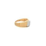 18K Yellow Gold Diamond Men's Ring for Distinctive Style