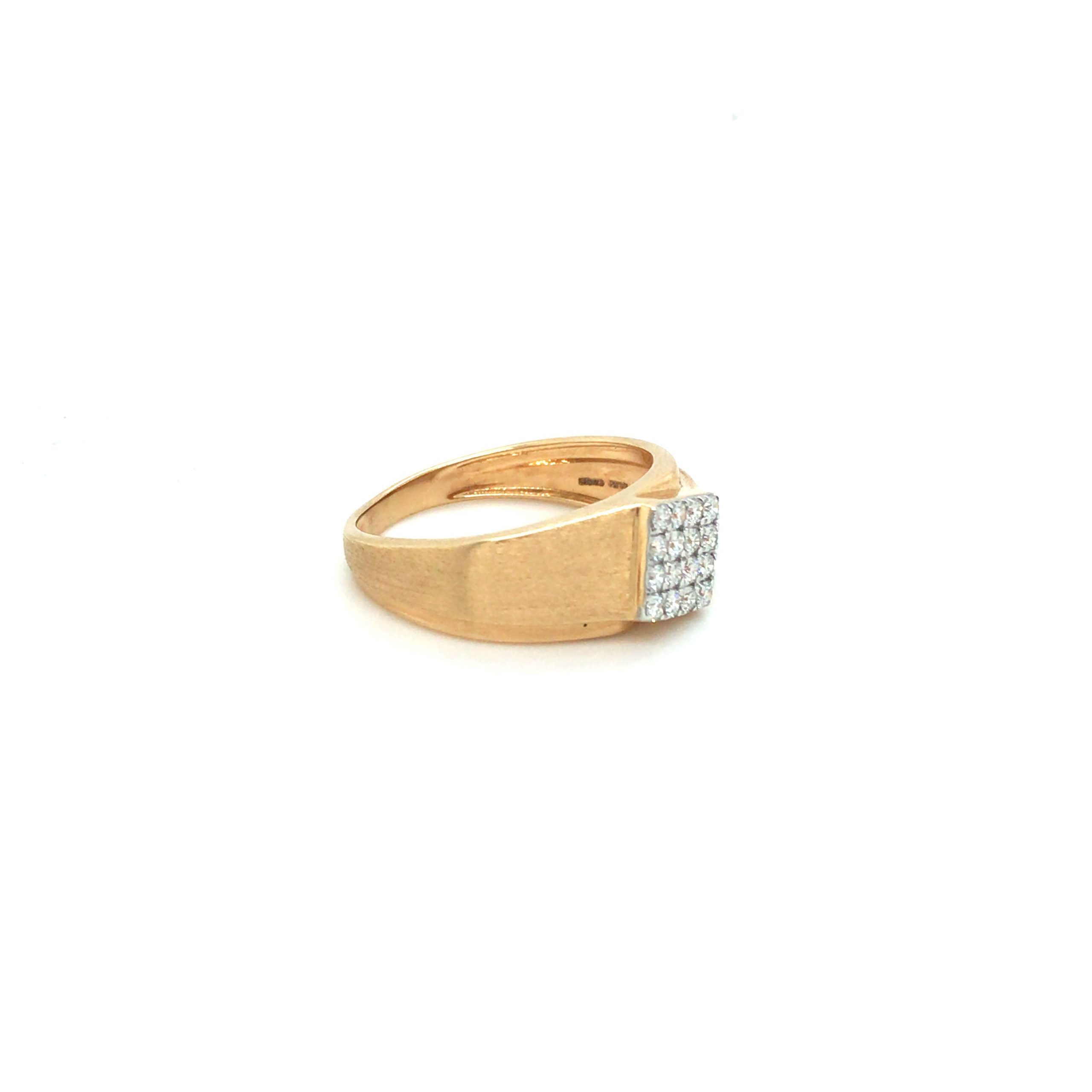 5 PCS 18K Gold Cross Ring Thorns Crown Diamond Ring For Men, Size: 12 | ZA  | PMC Jewellery