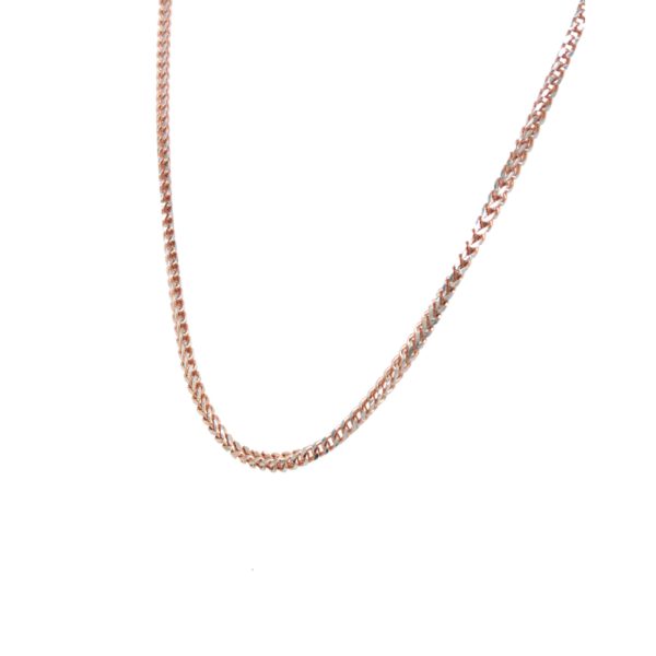 18KT Rose Gold Square Box Pattern Chain| Pachchigar Jewellers