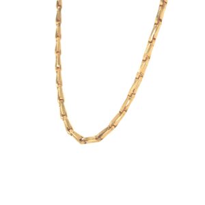 18k Yellow Gold Unisex Chain with Handmade Chips Design| Pachchigar Jewellers
