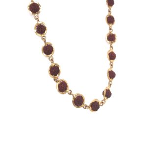 18k Yellow Gold Rudraksha Designer Chain for Female| Pachchigar Jewellers