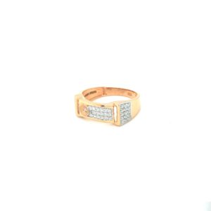 18K Rose Gold Diamond Men's Ring