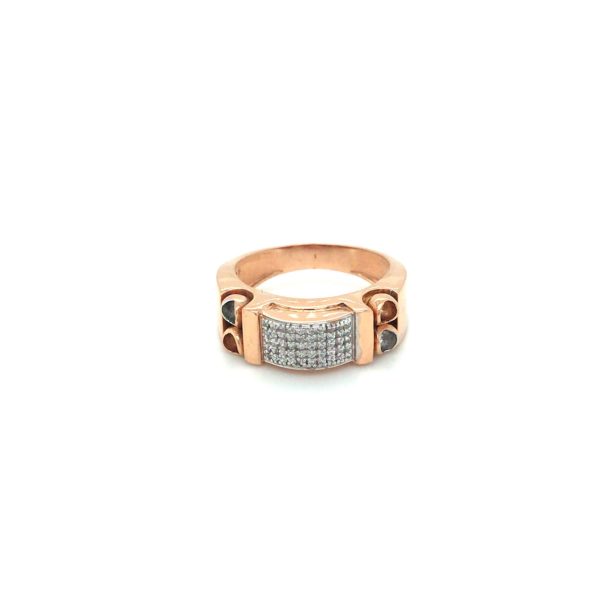 22KT Rose Gold Diamond Ring with Color Stone Accent| Pachchigar Jewellers