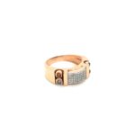 22KT Rose Gold Diamond Ring with Color Stone Accent| Pachchigar Jewellers