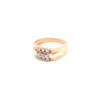 18K Rose Gold Ring with Diamond Accent and Rhodium Look| Pachchigar Jewellers