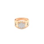 18K Rose Gold Star Design Ring with American Diamond| Pachchigar Jewellers