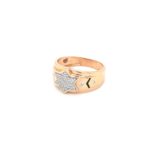 18K Rose Gold Star Design Ring with American Diamond| Pachchigar Jewellers