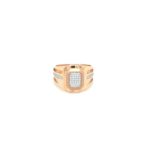 18K Rose Gold Octagon Cut American Diamond Ring