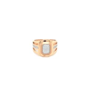 18K Gold Octagon Cut Diamond Ring