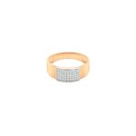 18K Rose Gold American Diamond Men's Ring for Casual Wear| Pachchigar Jewellers