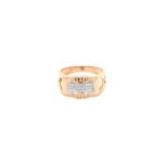 18K Rose Gold American Diamond Ring for Men's