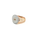 18K Rose Gold Diamond Ring with Striking Grey Mino Accent| Pachchigar Jewellers