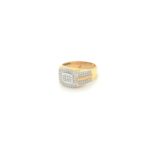 22K Yellow Gold Ring with American Diamond| Pachchigar Jewellers