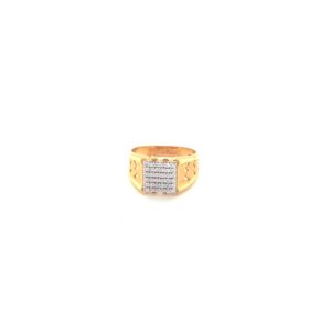 22K Yellow Gold Diamond Ring with a Stylish Belt Design| Pachchigar Jewellers