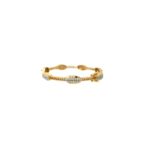 18KT Lock Design Diamond Bangle