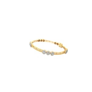 18KT Rose Gold Diamond Bangle with Delicate Eternity Look